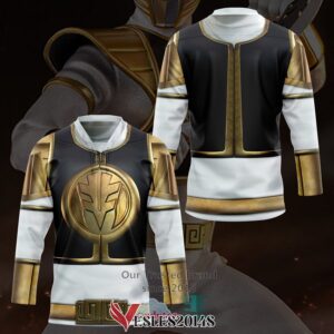Mighty Morphin White Power Rangers Hockey Jersey, Trending Gifts For Fans - Vesles2014s 2