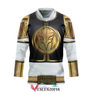 Mighty Morphin White Power Rangers Hockey Jersey, Trending Gifts For Fans - Vesles2014s