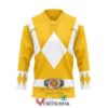 Mighty Morphin Yellow Power Rangers Hockey Jersey, Trending Gifts For Fans - Vesles2014s