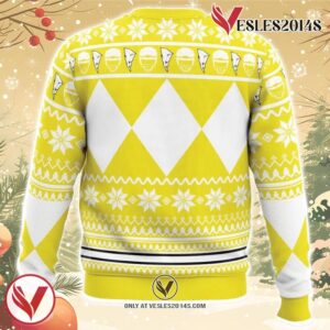 Mighty Morphin Yellow Ranger Power Rangers Ugly Christmas Sweater, Unique Christmas Gift For Fans - Vesles2014S 1