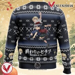 Mikaela X Yuuichirou Seraph of the End Ugly Christmas Sweater, Unique Christmas Gift For Fans - Vesles2014S 1