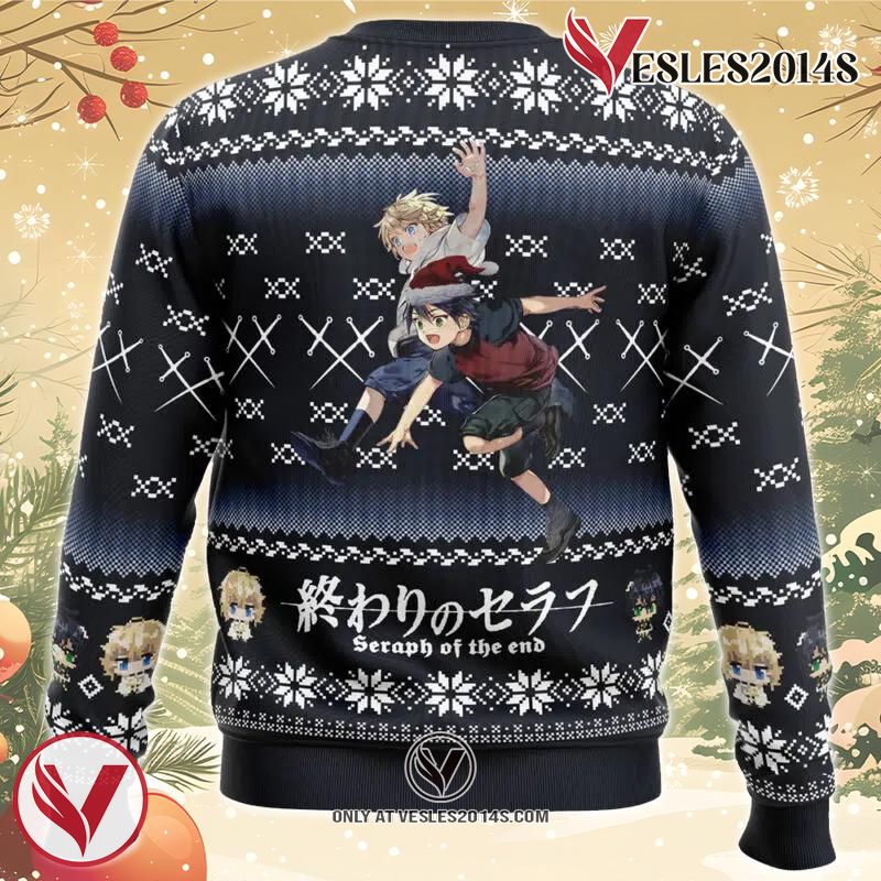 Mikaela X Yuuichirou Seraph of the End Ugly Christmas Sweater, Unique Christmas Gift For Fans - Vesles2014S 1