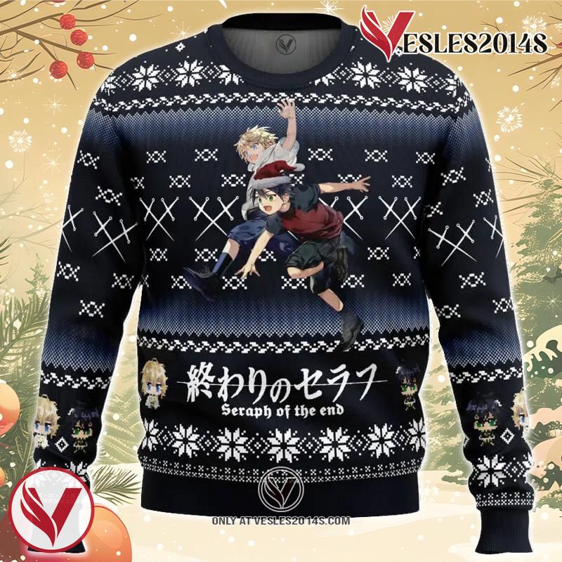 Mikaela X Yuuichirou Seraph of the End Ugly Christmas Sweater, Unique Christmas Gift For Fans - Vesles2014S