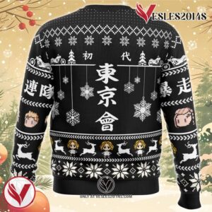 Mikey x Takemichi Christmas Ride Tokyo Revengers Ugly Christmas Sweater, Unique Christmas Gift For Fans - Vesles2014S 1
