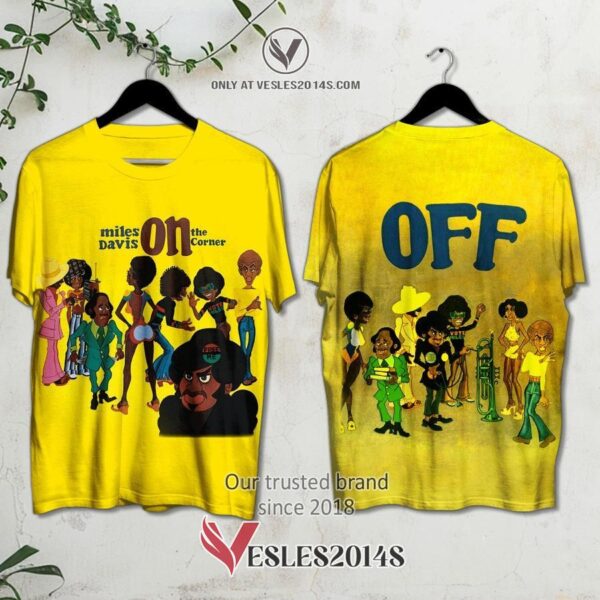 Miles Davis-On the Corner Album Yellow 3D Shirt, Unique Gifts For Music Lovers - Vesles2014S