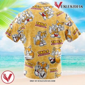 Miles Tails Power Sonic The Hedgehog Hawaiian Button Up Shirt, Perfect Gifts For Anime Lovers - Vesles2014S 1