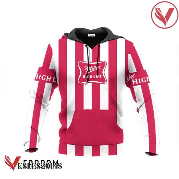 Miller High Life Pink Vintage Striped Hoodie & Zip Hoodie - Vesles2014S 2