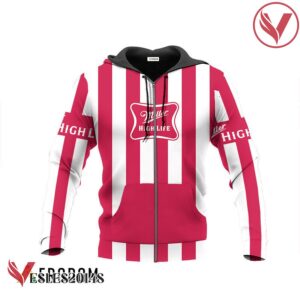 Miller High Life Pink Vintage Striped Hoodie & Zip Hoodie - Vesles2014S 3