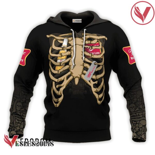 Miller High Life Skeleton Ribcage Hoodie & Zip Hoodie - Vesles2014S 1