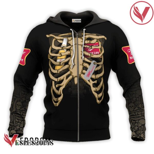 Miller High Life Skeleton Ribcage Hoodie & Zip Hoodie - Vesles2014S 2