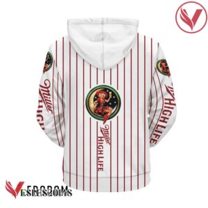 Miller High Life White Vertical Striped Hoodie & Zip Hoodie - Vesles2014S 3