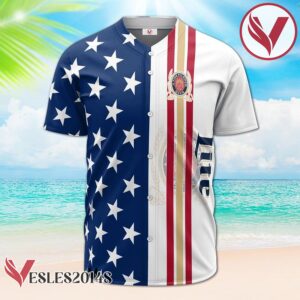 Miller Lite American Flag Baseball Jersey, Perfect Gifts For Fans - Vesles2014S 2