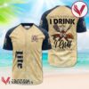Miller Lite Beige I Drink I Grill Baseball Jersey, Perfect Gifts For Fans - Vesles2014S