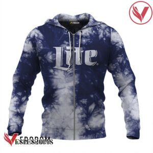 Miller Lite Blue Tie-dye Hoodie & Zip Hoodie - Vesles2014S 2