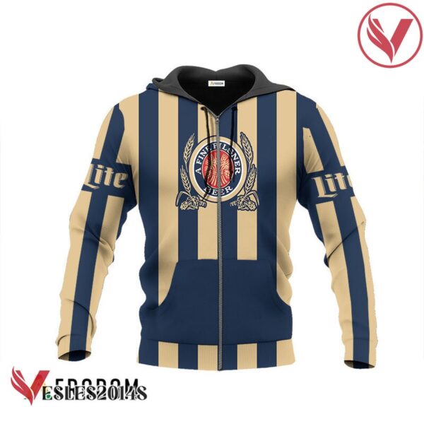 Miller Lite Blue Vintage Striped Hoodie & Zip Hoodie - Vesles2014S 3