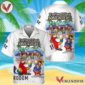 Miller Lite Funny Parrot Hawaiian Shirt, Best Summer Gifts For Fans - Vesles2014S 1