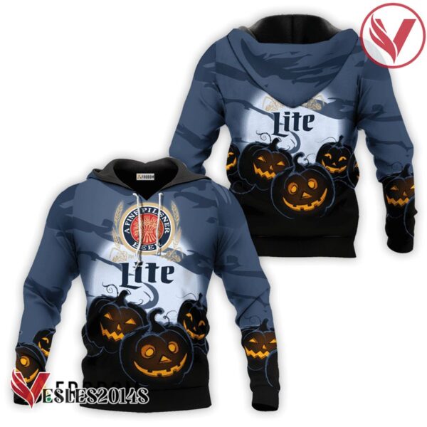 Miller Lite Halloween Night Pumpkin Hoodie & Zip Hoodie - Vesles2014S 4