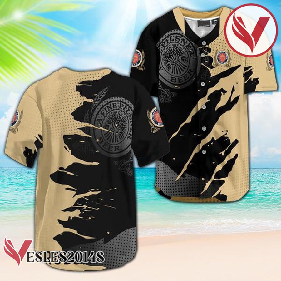 Miller Lite Metal Crack Pattern Baseball Jersey, Perfect Gifts For Fans - Vesles2014S