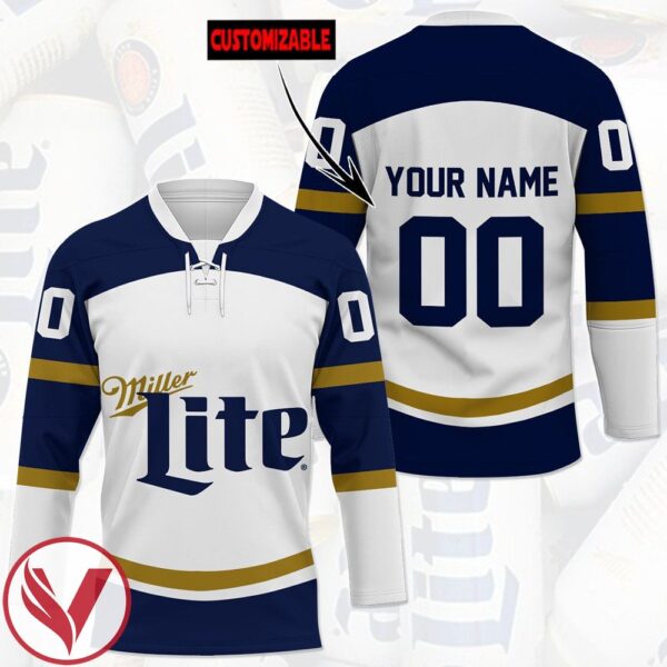 Miller Lite Personalized Hockey Jersey, Trending Gifts For Fans - Vesles2014s