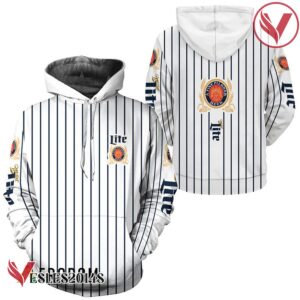 Miller Lite White Vertical Striped Hoodie & Zip Hoodie - Vesles2014S