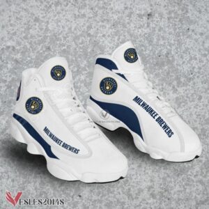 Milwaukee Brewers Logo Air Jordan 13 Shoes, Best Sneaker Gifts For Fans - Vesles2014s