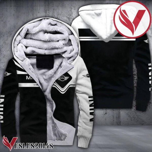 Mini Automotive Marque 3D Fleece Hoodie, Unique Gifts For Car Lovers - Vesles2014S 1