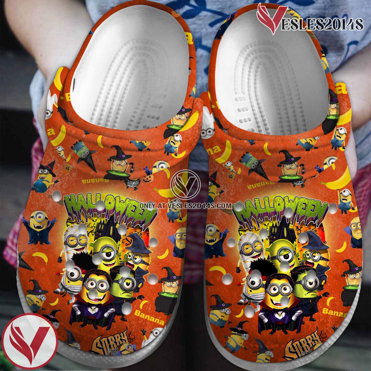 Minions Cartoon Crocs Crocband Clogs Shoes Comfortable For Men Women and Kids Style 12, Unique Gift From Vesles2014S