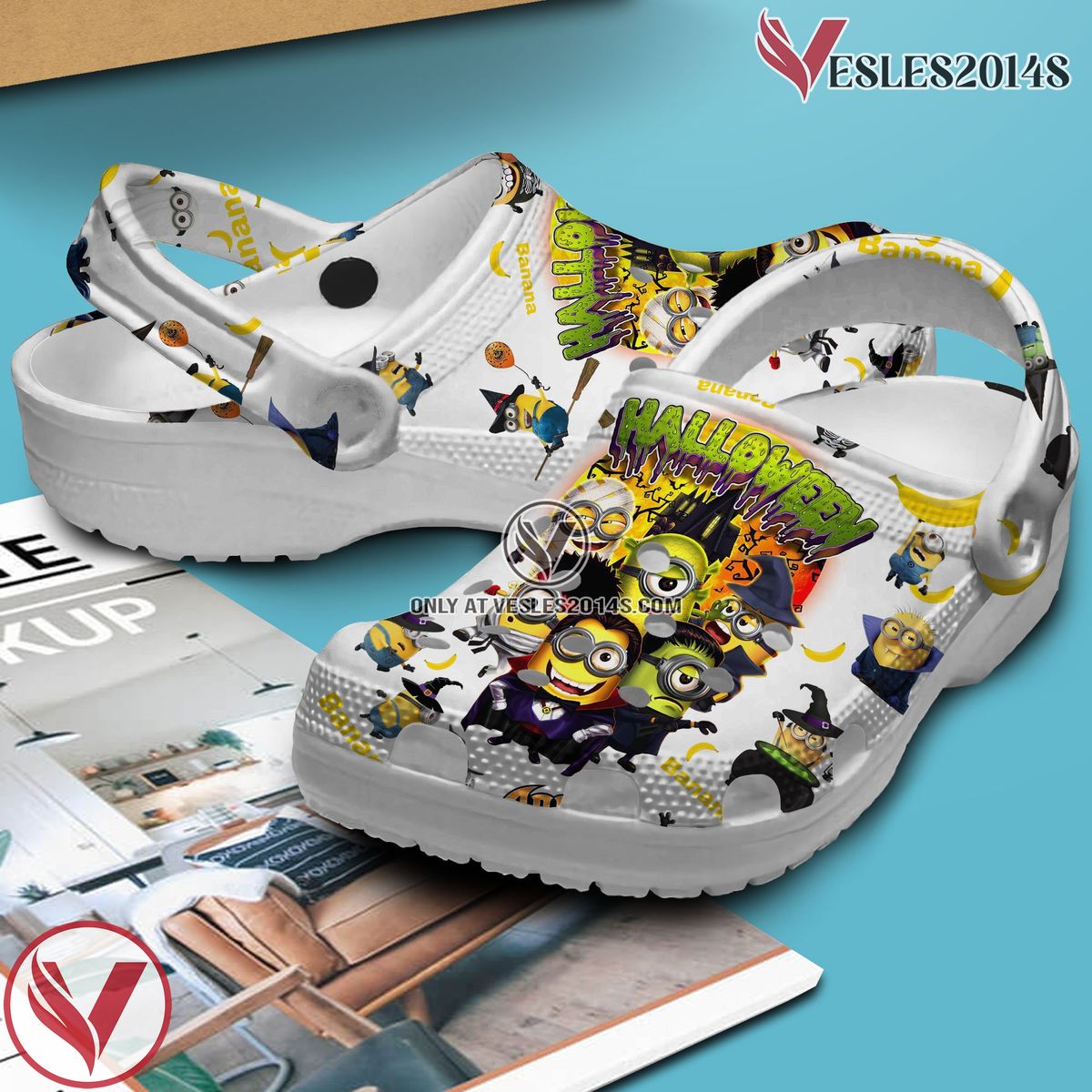 Minions Cartoon Crocs Crocband Clogs Shoes Comfortable For Men Women and Kids Style 2, Unique Gift From Vesles2014S 2
