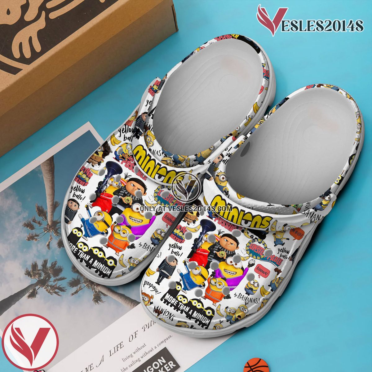 Minions Cartoon Crocs Crocband Clogs Shoes Comfortable For Men Women and Kids Style 8, Unique Gift From Vesles2014S 4