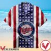 Minnesota Twins Baseball Club American Flag Hawaiian Shirt, Unique Gifts For Friends - Vesles2014S 1