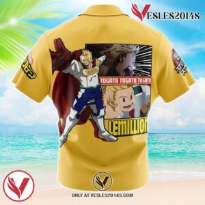 Mirio Togata (Lemillion) My Hero Academia Hawaiian Button Up Shirt, Perfect Gifts For Anime Lovers - Vesles2014S 1