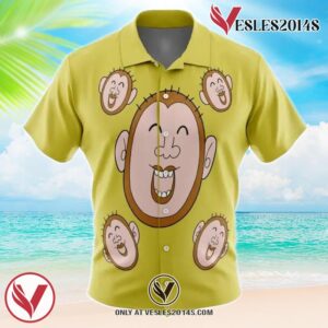 Mob Monkey Shirt Mob Psycho 100 Hawaiian Button Up Shirt, Perfect Gifts For Anime Lovers - Vesles2014S
