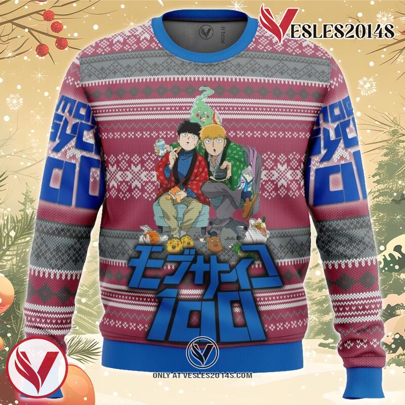 Mob Psycho 100 Alt Ugly Christmas Sweater, Unique Christmas Gift For Fans - Vesles2014S
