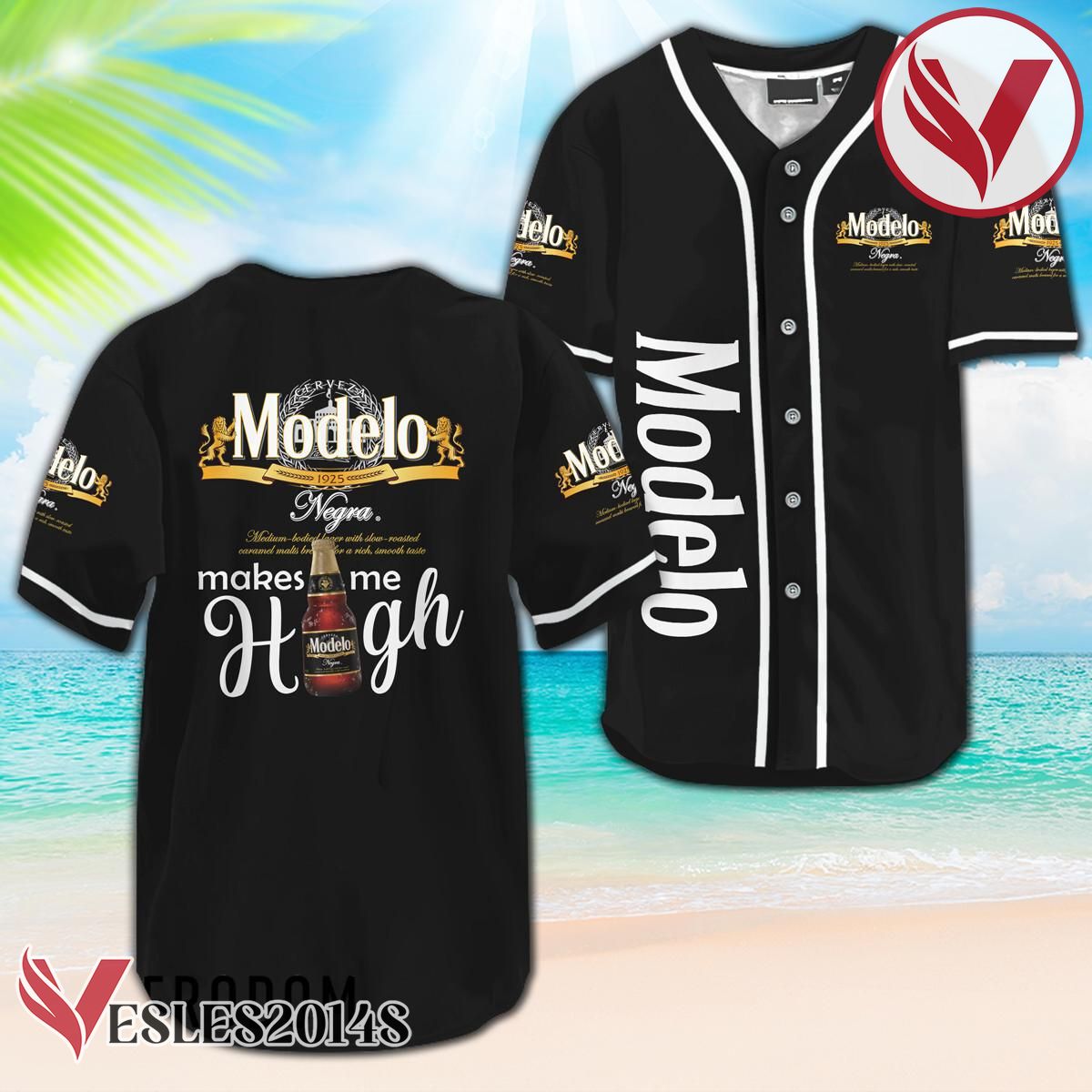 Modelo Beer Make Me High Baseball Jersey, Perfect Gifts For Fans - Vesles2014S