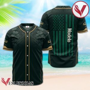 Modelo Negra St. Patrick's Day American Flag Baseball Jersey, Perfect Gifts For Fans - Vesles2014S