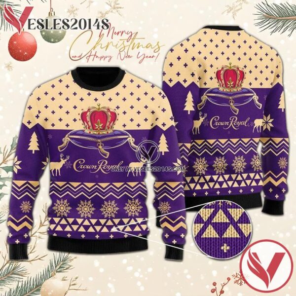 Modern Crown Royal Christmas Sweater, Unique Winter Outfits For Fans - Vesles2014S  1