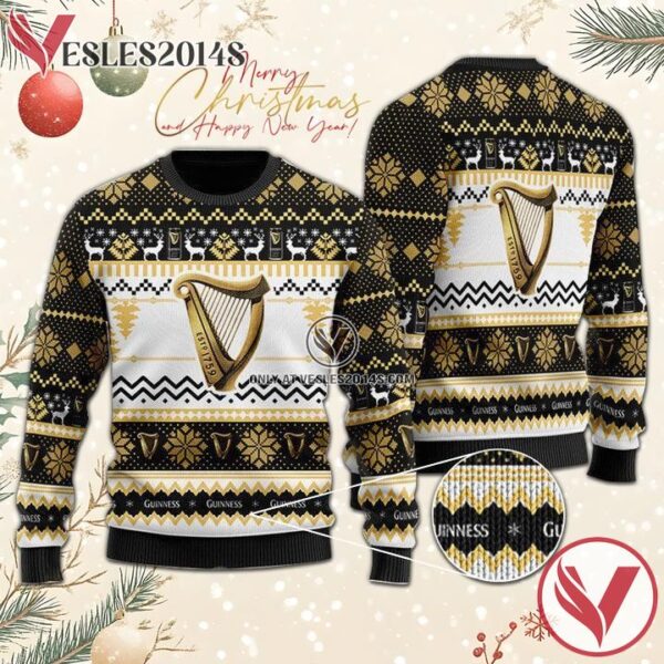 Modern Guinness Christmas Sweater, Unique Winter Outfits For Fans - Vesles2014S  1