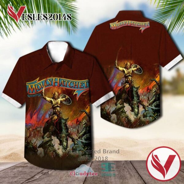 Molly Hatchet Beatin the Odds Hawaiian Casual Shirt, Best Gifts For Summer Vesles2014S