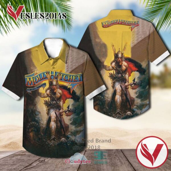 Molly Hatchet Flirtin with Disaster Hawaiian Casual Shirt, Best Gifts For Summer Vesles2014S 1