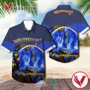 Molly Hatchet Warriors of the Rainbow Bridge Hawaiian Casual Shirt, Best Gifts For Summer Vesles2014S 1
