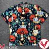 Mona Lisa Nurse Red Flower Black Hawaiian Shirt, Unique Gifts For Friends - Vesles2014S 1