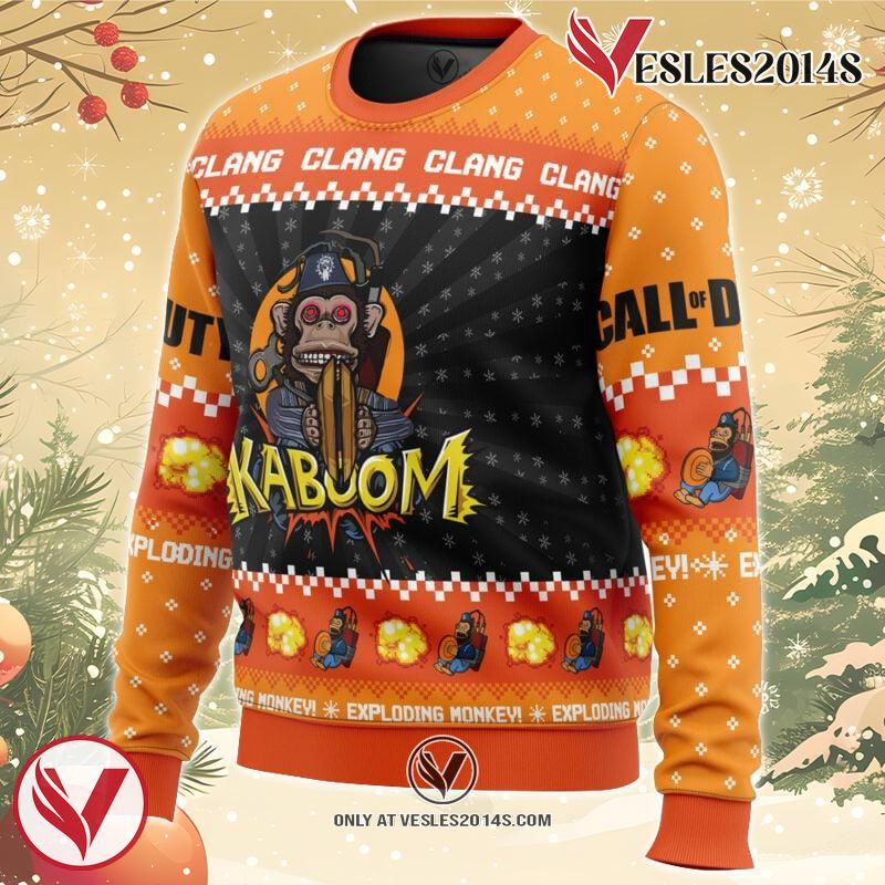 Monkey Bomb Call of Duty Ugly Christmas Sweater, Unique Christmas Gift For Fans - Vesles2014S 1