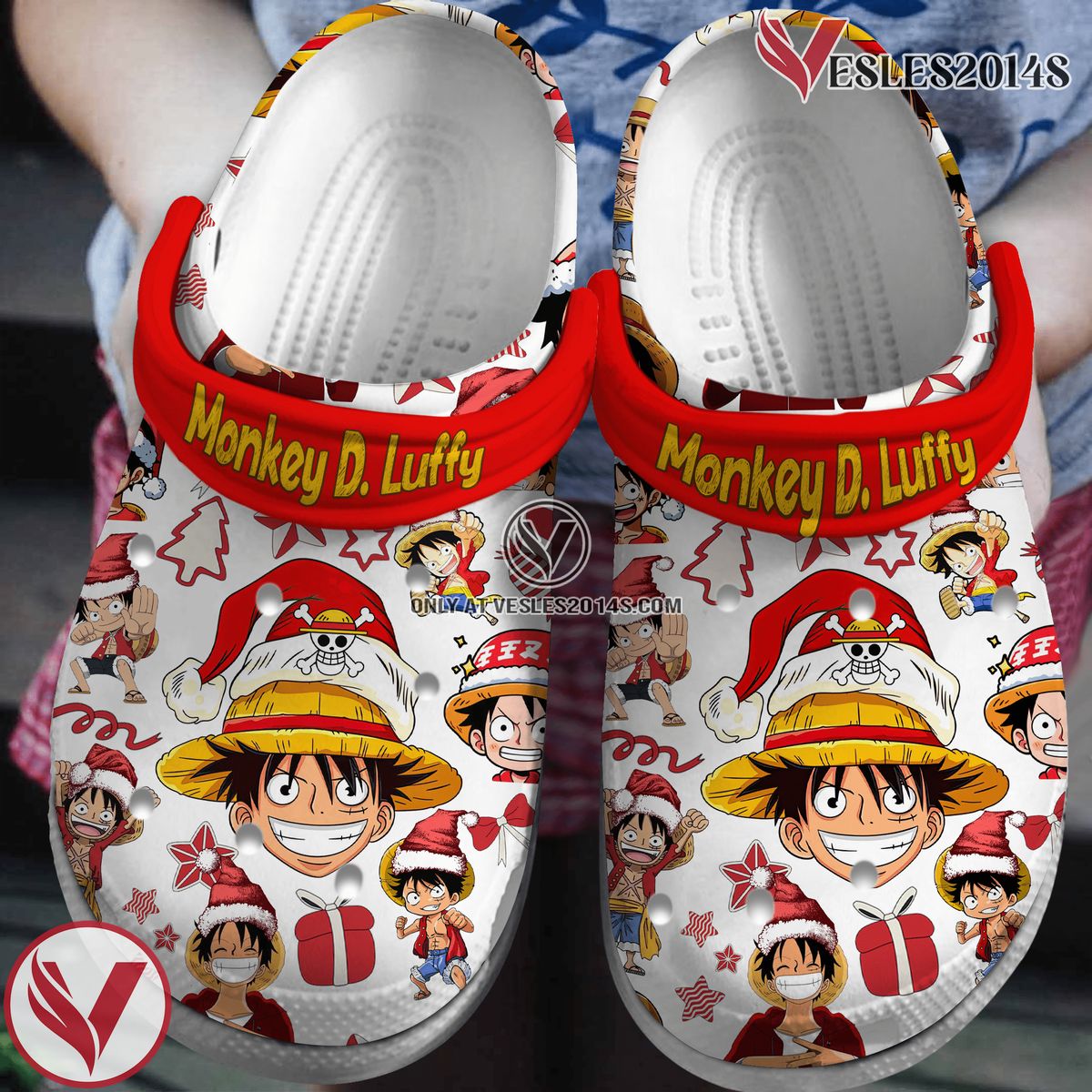 Monkey D. Luffy One Piece Anime Crocs Crocband Clogs Shoes Comfortable For Men Women and Kids, Unique Gift From Vesles2014S