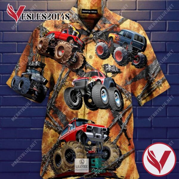Monster Truck Is My Toy Casual Hawaiian Shirt, Best Gifts For Summer Vesles2014S 1