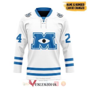 Monsters Uni White Ver Custom Hockey Jersey, Trending Gifts For Fans - Vesles2014s
