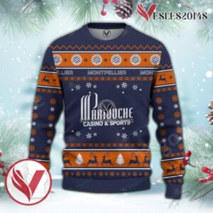 Montpellier HSC Sport Ugly Christmas Sweater, Unique Gifts For Fans - Vesles2014aS 2