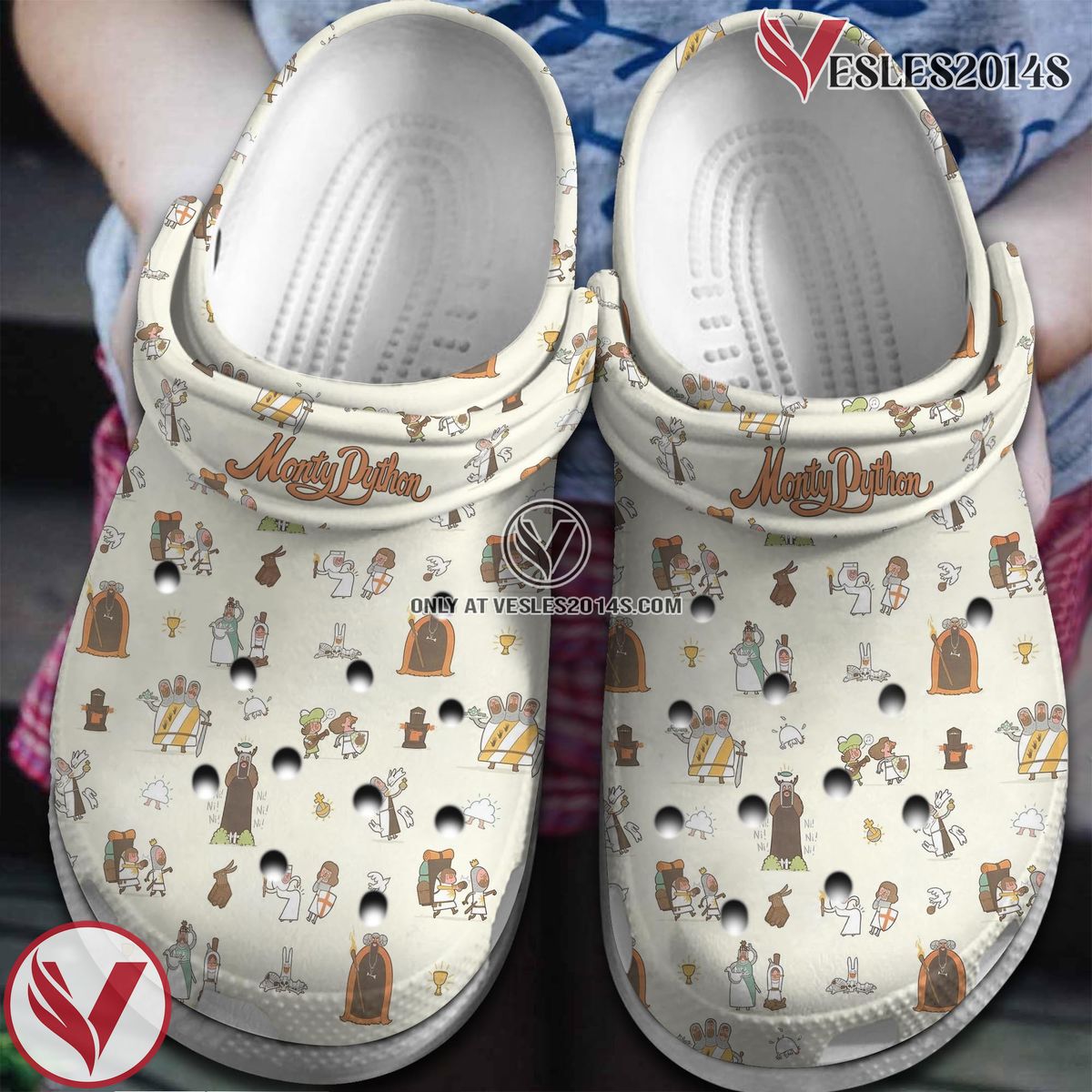 Monty Python Comedy Crocs Crocband Clogs Shoes Comfortable For Men Women and Kids, Unique Gift From Vesles2014S