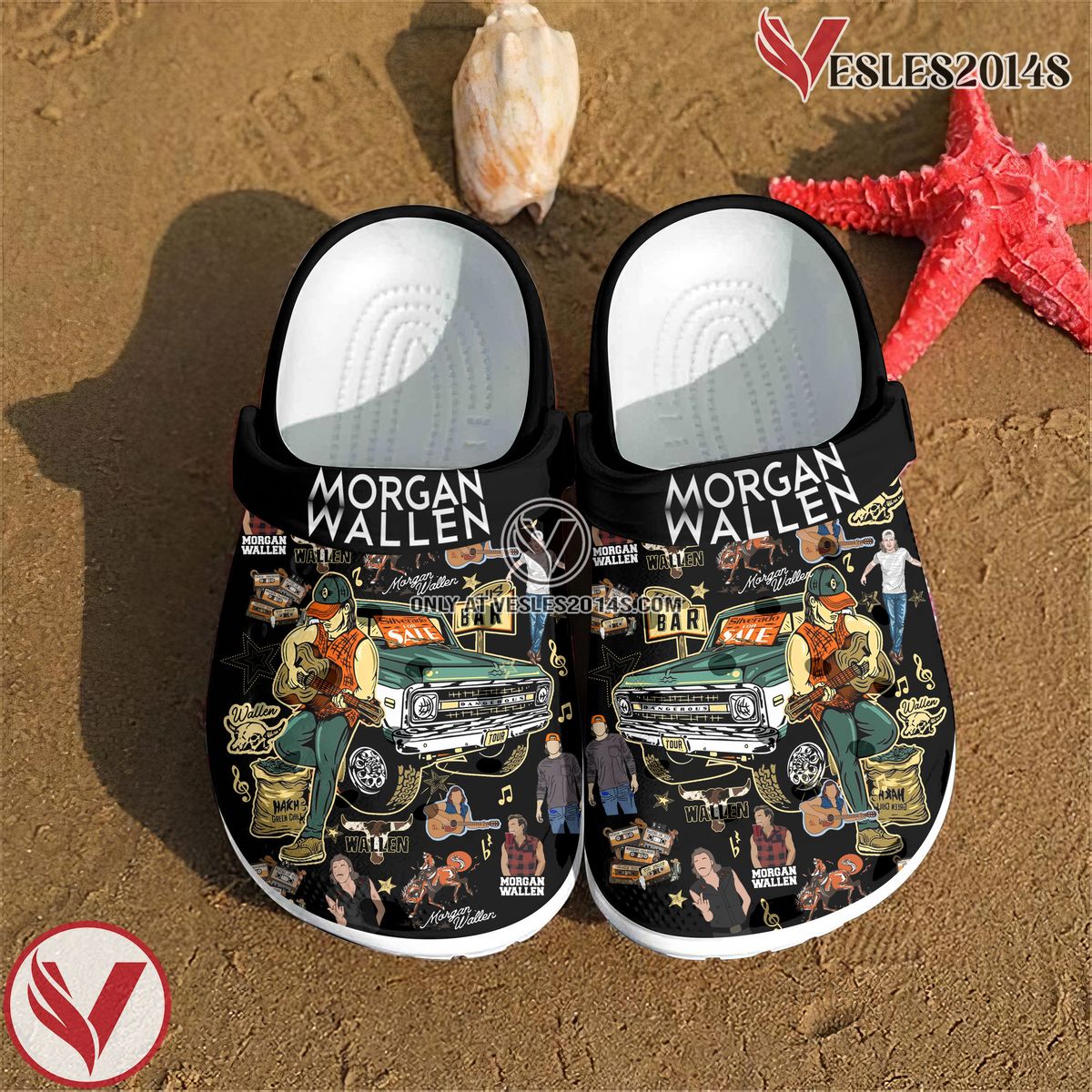 Morgan Wallen Music Crocs Crocband Clogs Shoes, Unique Gifts For Fans Style 6 - Vesles2014S