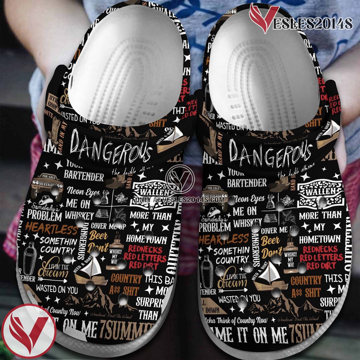 Morgan Wallen Music dangerous the double album Crocs Crocband Clogs Shoes, Unique Gifts For Fans - Vesles2014S