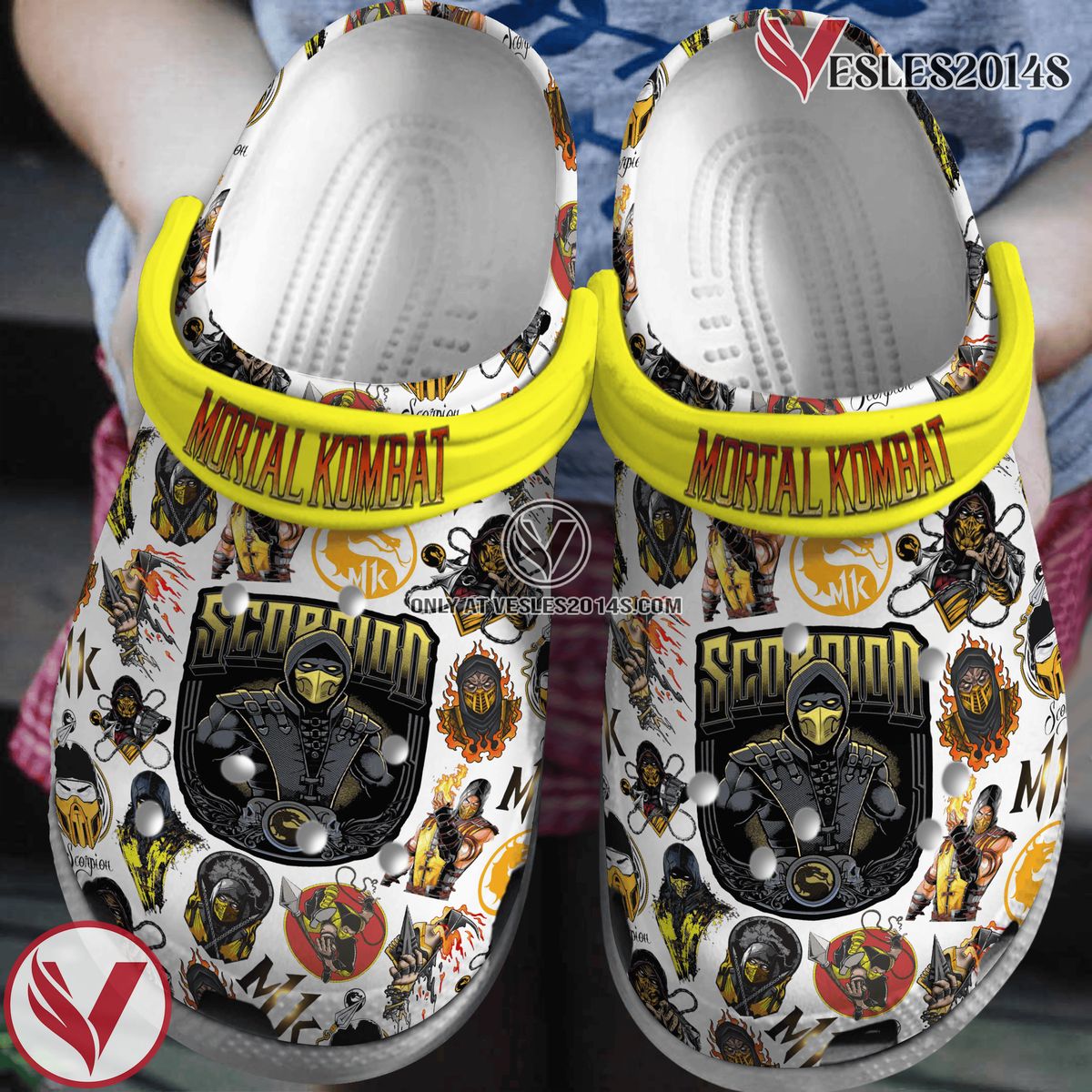 Mortal Kombat Game Crocs Crocband Clogs Shoes Comfortable For Men Women and Kids, Unique Gift From Vesles2014S